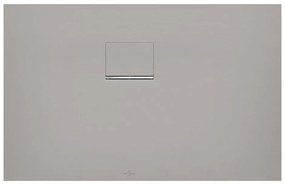 VILLEROY &amp; BOCH Squaro Infinity obdĺžniková sprchová vanička z materiálu Quaryl, do rohu - ľavou stranou ku stene, protišmyk (C), 1100 x 700 x 40 mm, Grey, UDQ1170SQI2LV-3S