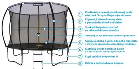 Marimex | Trampolína Marimex Comfort 305 cm + ochranná sieť + schodíky ZADARMO | 19000095