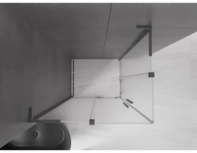 Mexen Velar L Duo, sprchový kút s posuvnými dverami 90 x 80 cm, 8mm sklo námraza, brúsený grafit, 871-090-080-02-33-66