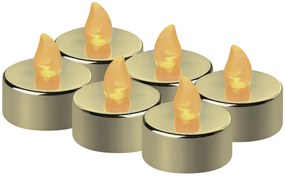 LED sviečky (6 ks) zlaté