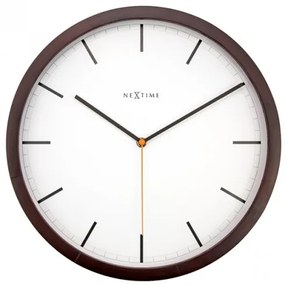 Designové nástěnné hodiny 3156br Nextime Company Wood 35cm