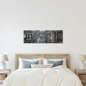 Obraz interiéru starej budovy (s hodinami) (90x30 cm)