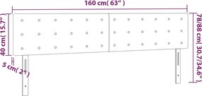 vidaXL Čelá postelí biele 160x5x78/88 cm umelá koža