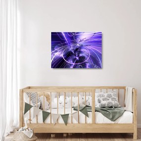 Sklenený obraz technické abstrakcie (70x50 cm)