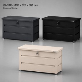 Veľký záhradný a balkónový box béžový: CARRIE 1190 x 520 x 587 mm