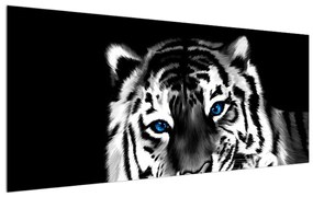 Obraz tigra s mláďaťom (120x50 cm)