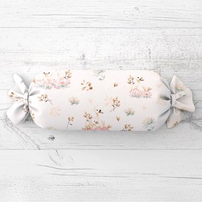 Biante Vankúš valec bonbon Sandra SA-610 Labute medzi leknami na bielom 15x40 cm