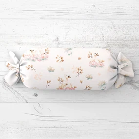 Biante Vankúš valec bonbon Sandra SA-610 Labute medzi leknami na bielom 15x80 cm