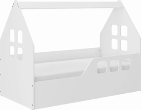 Wooden Toys Detská posteľ DOMEK 160x80 (pravá) + matrac