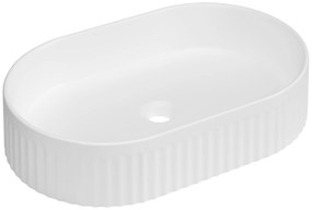Invena Glamour Trend, oválne umývadlo na dosku 500x325x122 mm, biela lesklá, INV-CE-63-W01-L