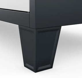 Kovová skriňa s 20 boxami ROBERT, 1360 x 1720 x 450 mm, antracitovo biela