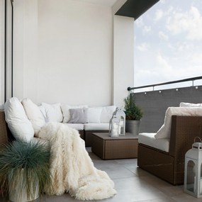 Bluegarden Bluegarden, vodeodolný balkónový poťah 0,9x5 m PE, šedý, OGR-00661