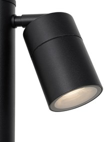 Vonkajšia lampa čierna so zemným hrotom a káblovou priechodkou 45 cm 2-svetlá IP44 - Duo