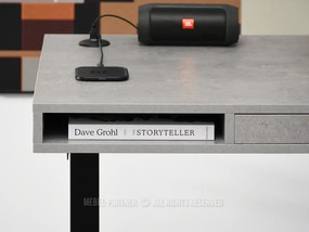 PC stolík Osto 120 (betón + biela). Vlastná spoľahlivá doprava až k Vám domov. 1109822