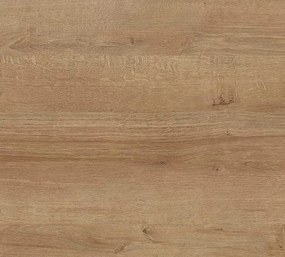 Vysoká vitrína Nordi, dub riviéra/biela lesk