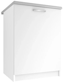 Kuchynská skrinka Belini spodná 60 cm biely mat s pracovnou doskou  TOR SD60/0/WT/WT/0/E