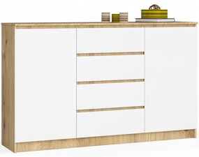 Komoda K160 2D 4SZ CLP artisan / biela