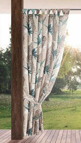 ZÁHRADNÝ VODEODOLNÝ ZÁVES NA PÚTKACH GARDEN 155X240 CM LISTY