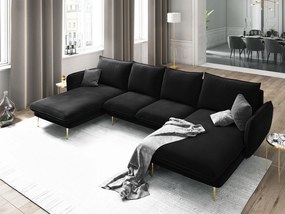 Šesťmiestna zamatová pohovka Panormic Vienna 350 × 170 × 95 cm