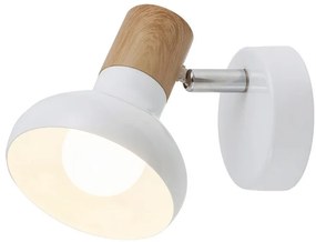 Rabalux HOLLY nástenné bodové svietidlo max. 1x40W | E14 | IP20 - biela, svetlé drevo