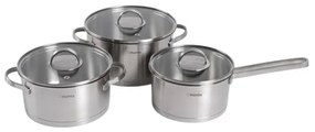 Sada šiestich hrncov EATALY strieborné 721786