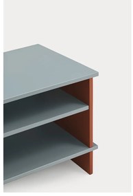 Nočný stolík s poličkami v tehlovo-sivej farbe Inari – Teulat