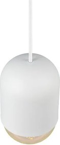 Biele kovové závesné svietidlo ø 11 cm Nara – Reality