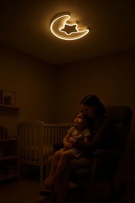 IKO LED stropná lampa s diaľkovým ovládačom – Mesiac s hviezdou