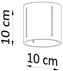Stropné svietidlo Inez, 1x biele kovové tienidlo