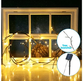 Aigostar - LED Solárna reťaz 72xLED/4m IP65 300 mAh teplá biela konáre stromov