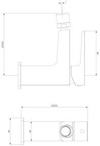 OMNIRES PM7420CR - Bidetová batéria PARMA 12,25 cm lesklý chróm