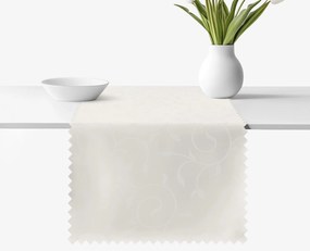 Goldea sviatočný behúň na stôl teflónový - smotanový s veľkými ornamentmi 35x140 cm