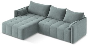 Modrá rozkladacia/s úložným priestorom rohová pohovka (ľavý roh/s leňoškou) Moku – Makamii