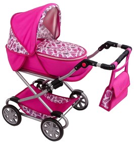 Detský kočík pre bábiky 2v1 New Baby Monika ružový