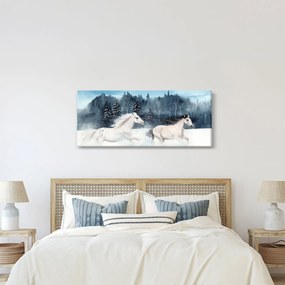 Obraz maľovaných koní (120x50 cm)