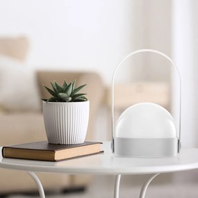Prenosná LED lampa KAMPI sivá