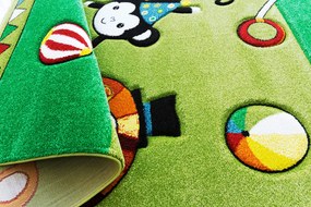 Detský koberec Smart Kids 22316 zelený – cirkusový motív, obdĺžnik Rozmer: 140x190 cm