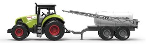 Traktor plastový so zvukom a svetlom s vlečkou na postrek
