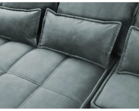 Zelená zamatová rozkladacia/s úložným priestorom rohová pohovka (ľavý roh/s leňoškou) Campo – ELTAP