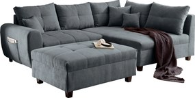 XXXLutz ROHOVÁ SEDAČKA, textil, kompozitné drevo, antracitová MID.YOU - Sedačky - 002220035701