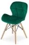 Set 4 zamatových kresiel LAGO - zelené