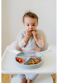 Sivý mušelínový podbradník Kindsgut Dots