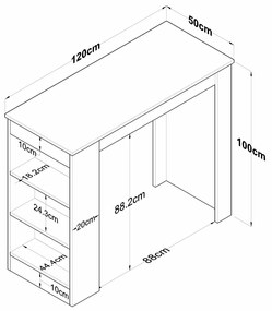 Kozmetický stolík Clara