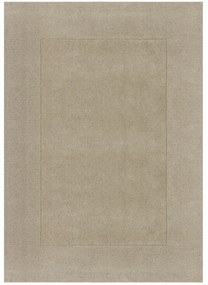 Flair Rugs, Kusový ručne tkaný koberec Tuscany Textured Wool Border Natural, 160x230, béžová, obývacia izba