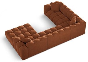 Terakotová ženilková rohová pohovka (ľavý roh/do tvaru "U") Treno – Cosmopolitan Design