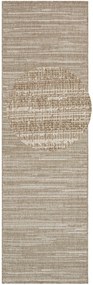 ELLE Decoration, Kusový koberec Gemini 105548 Linen z kolekcie Elle – na von aj na doma, 80x350, béžová, chodba / predsieň