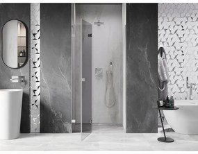 Mexen, Mexen Lunar L výklopné sprchové dvere 90 cm, transparentné, chróm - 834L-090-000-01-00-L