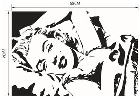 Samolepka na stenu "Marilyn Monroe" 39x58 cm