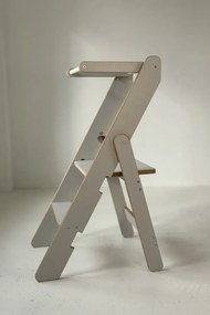 Učiaca montessori detská veža skladacia šedá