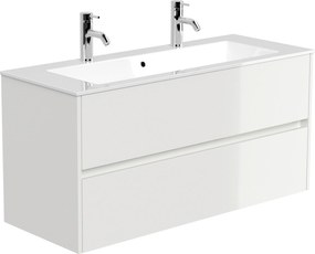 XXXLutz SKRINKA S UMÝVADLOM, biela s vysokým leskom, biela s vysokým leskom, 120/58,5/46,5 cm MID.YOU - Online Only kúpeľne - 00000D000516